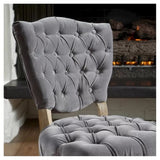 KD TUFTED CHAIR 61624.00GRYRUB
