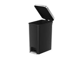 Trash Can, 10.5 Gallon Plastic Step Bin with Soft Close Lid, Black 36277632