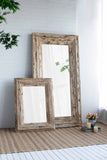 ZNTS 30x2x39" Rectangle Wall Accent Mirror with Distressed Wood Frame W2078P154685