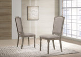 ZNTS Ferran Wood Pedestal Dining Chair in Reclaimed Gray, Set of 2 T2574P164567