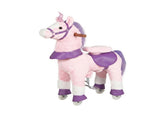 Kids Ride-On Plush Horse for Ages 2, 29.5" Riding Pony with Rotatable Head & Sounds, Pink 62316684