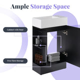 18.6" Bathroom Vanity with Sink, Bathroom Vanity Cabinet with Two-tier Shelf, Left or Right N725P212181B