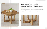A modern and practical circular dining table. Made of MDF tabletop and wooden MDF table legs. W1151P146793