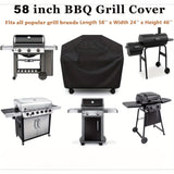 ZNTS Grill Cover for Outdoor BBQ Cover 58*24*46 inch BBQ Covers Waterproof Heavy Duty Gas 40513893