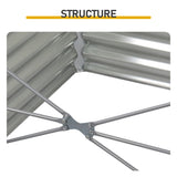 632ft Galvanized Raised Garden Bed, Metal Outdoor Planter Box, Rectangular Garden Bed for Planting 96667793