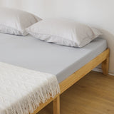 Basic bed frame, painted surface, pine wood, original wood color, Queen 202*151*30.5cm wooden bed, 72550881
