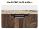 Washed Grey MDF Bathroom Tall Cabinet with Melamine Finish, Double Doors, 23.6*11.8*31.5in 08862214