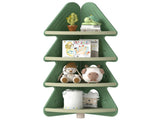 4-Tier Kids Christmas Tree Corner Bookshelf, Anti-Falling Guardrails & Anti-Tipping Kit for 3 Years 01810271