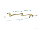Wall Mount Folding Kitchen Pot Filler Faucet W2287142932