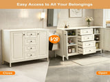 40.16'' Storage Sideboard Buffet Cabinet, Freestanding Accent Cabinet with 4 Drawers & 2 Doors, W3387P487623