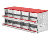 Chicken Nesting Boxes, 8 Compartment Metal Poultry Nest Box Wall Mount for Chickens Hens Ducks, Red 48265147