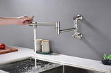 Wall mounted Filler Faucet, Modern Brass Filler Two-Attachment Wall Mount Folding Kitchen W2287P184324