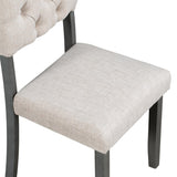 6-Piece Table and Chair Set with Special-shaped Legs and Foam-covered Seat Backs&Cushions for 45811893
