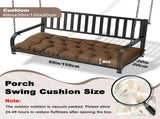 Outdoor Bench Cushion, 60 20 4 Inch, Tufted Waterproof Swing Cushion with Ties, for Patio Bench 31621793