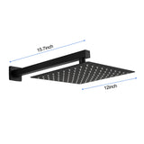 12" Wall Mount Rainfall Square Shower Head W2287P293399