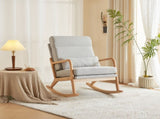 100*65*101cm High Back Belt Waist Pillow Log Color Solid Wood Armrest Backrest Seat Frame Iron Frame 61834508
