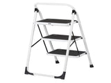 Home Use 3-Step Short Handrail Iron Ladder Black & White 46578400