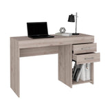 Ibare Two Drawer Computer Desk, One Lower Shelf -Light Gray B20091873