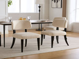Wooden Dining Chairs Set of 2, Modern Fabric Upholstered Dining Room Chair Kitchen Chairs, Farmhouse W3244P392827