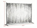 5.9ft Freestanding Outdoor Privacy Screen UPF30 Room Divider Panel, Dark Gray 57977555