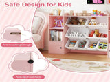 Pink Kids Toy Organizer with 8 Storage Bins, Anti-Tipping Design Open Shelves Cabinet for 3 Years 11264051