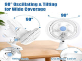 Portable Clip Fan with 2 Speeds, 90&deg Oscillating Quiet Cooling Fan, Desk Clip Hang 3 Ways for 29894603