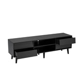 63 Inch TV Stand Features Vintage-style and Bevel Design, TV Stand with Drawers, Entertainment W578P193299