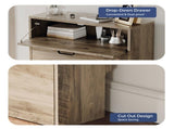 3-Drawer Flip-Front Shoe Cabinet 25"*9.45"*37" Washed grey 12459087