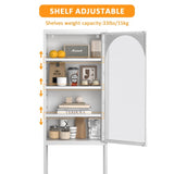 Metal Glass Door Display Storage Cabinet - 5-Tier Cube Bookshelf Storage Cabinet with 3 Adjustable W2735P186328