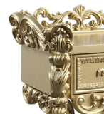 Gold 1-Drawer Nightstand B062P215396