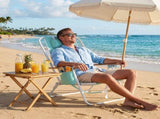 4-Position Adjustable Backpack Beach Chair, Foldable Rustproof Aluminum Frame Lounge Chair with 20945443