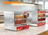 110V, 500W Hot Dog Machine, Stainless Steel Finish, Stainless Steel Construction, 30L DoubleDeck, 08826404