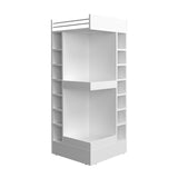 Lyman 46" Tall 3-Tier Corner Bar Cabinet with Fourteen Wine Bottle Cubbies, Living Room, Liquor B200P253731