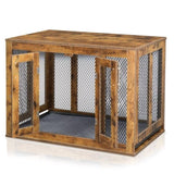 ZNTS Furniture Dog Crate with Tray for Medium Dogs, Indoor Aesthetic Puppy Kennel Pet House Dog Cage with 39318532