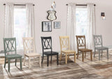 Casual Brown Finish Side Chairs Set of 2 Pine Veneer Transitional Double-X Back Design Dining Room B01143556