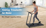 ZNTS NEW Folding Treadmills Walking Pad Treadmill for Home Office -2.5HP Walking Treadmill With Incline MS312896AAB