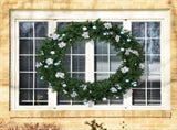 60in Pre-lit Christmas Wreath, Lighted Artificial Xmas Wreath with 220 Cold & Warm White Lights and 31157154