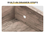 4-Drawer Density Board Triamine Veneer Bathroom Cabinet 11.82*11.82*32.29in Washed Grey 11651926