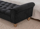 65.75" Wide Modern Upholstered Storage Bench With Double Lids 11017583