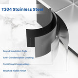 ZNTS 32" L X 19" W Undermount Single Bowl 18 Gauge 304 Stainless Steel Kitchen Sink W1225P266036