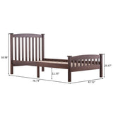 PWB-044 Cap Vertical Strip Bed Walnut Twin 80637835