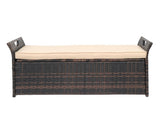 106*52*46cm Iron Frame Can Accommodate Brown Gradient Footstool Locker Rattan Locker 57830251