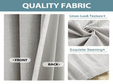 2pcs light grey 100% blackout curtains with snap-on top, suitable for hanging use. They have 04221265