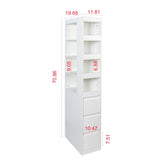 70.87" H Display Storage Cabinet , 4-Tier Shelf, 3 Side Drawers & 4 small display shelves , Modern W331P281202