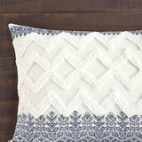 King/Cal King 3 Piece Cotton Duvet Cover Set with Chenille Tufting B035129138