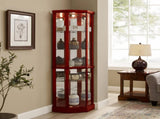 6 Shelf Lighted Corner Curio Cabinet with Adjustable Tempered Glass Shelves and Mirror Back, W1693P170931