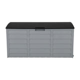 ZNTS 75gal 260L Outdoor Garden Plastic Storage Deck Box Chest Tools Cushions Toys Lockable Seat 26633405