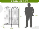 2 Pack 16" x 61" Rustproof Iron Garden Trellis 19656010