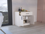 Mayorca Multistorage Pantry Cabinet, One Drawer, Two Interior Shelves Ivory - Natural Oak B070P242484
