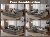 Double Chaise Lounge Chair Indoor,Oversized Upholstered Sleeper Cloud Couch,Deep Seat Luxury Sofa 75919342